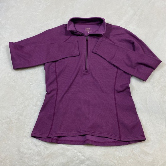 Patagonia Active 1/4 Zip Pullover High Performance Layering Top Purple Womens L - Picture 3 of 10